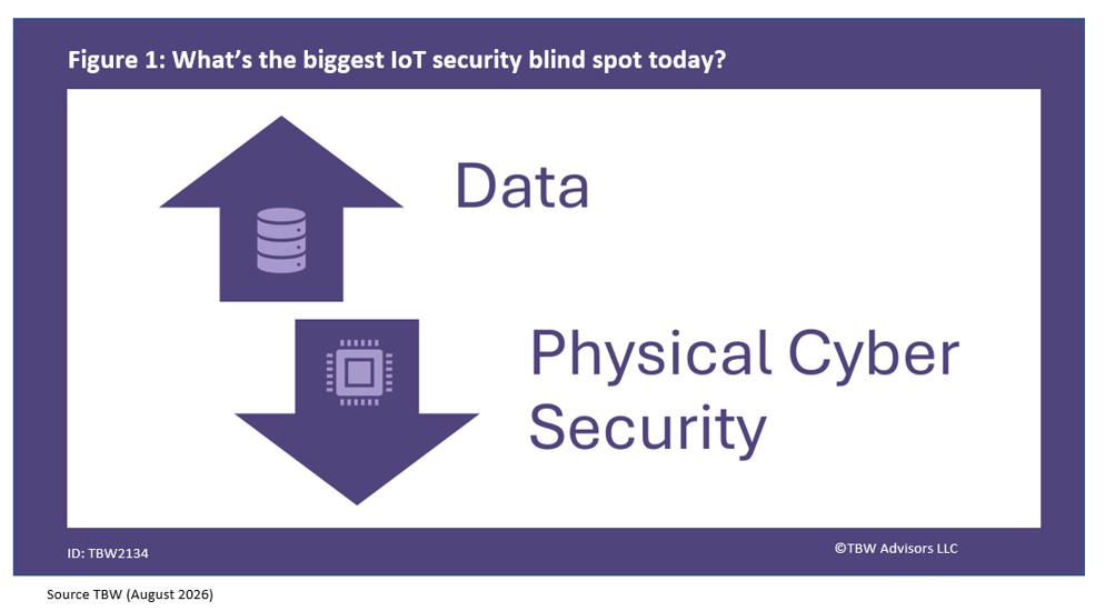 What's the biggest IoT security blind spot - data and physical security (opposing arrows)