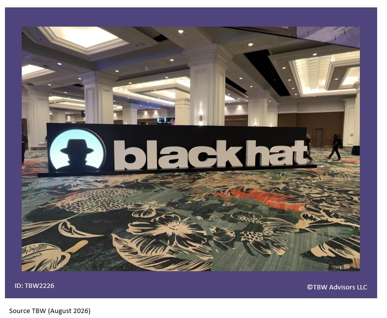 blackhat in white against a black background. on the left side of the sign, is the blackhate figure that represents blackhat glowing white circle with the shadow of a guy in one of those spy hats that men wore in the rain back in teh day and a trentch coach type of thing - the rise above the shoulders up only- not the entire person)