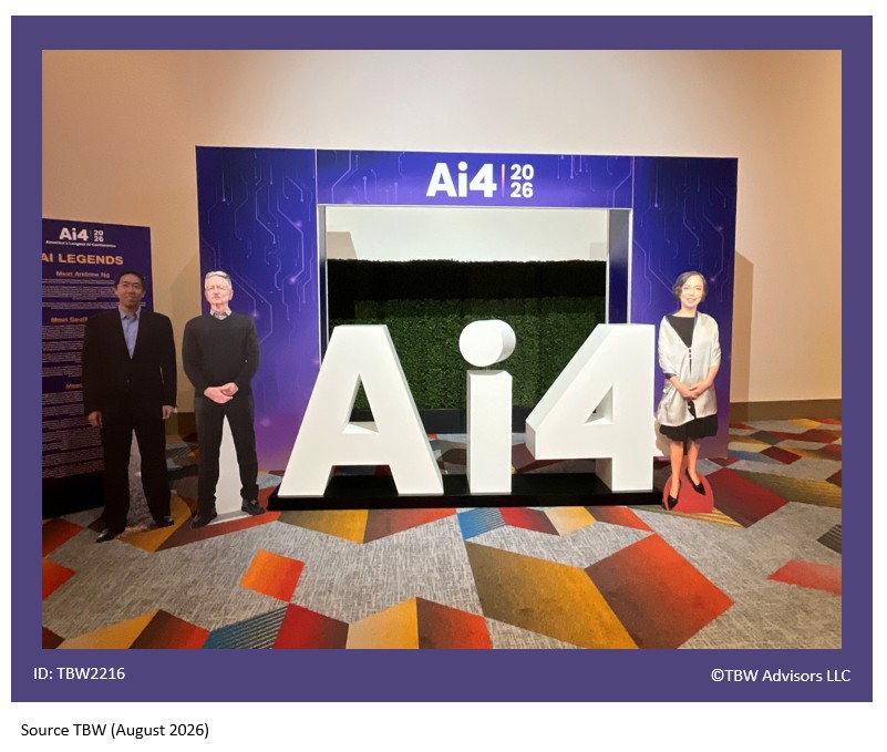 Ai4 Sign and picture taken featuring teh legends of AI Left — Andrew Ng Center — Geoffrey Hinton Right — Fei-Fei Li